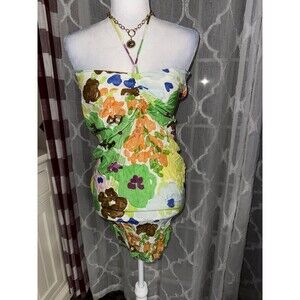 NWOT With Jéan Alexa Mini Dress in Orchard Floral Print Size XS - Ruched Halter